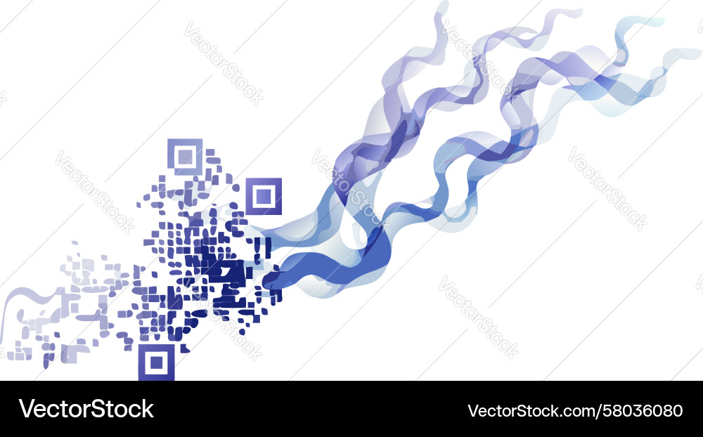 Dynamic QR Code Abstract Vector Image