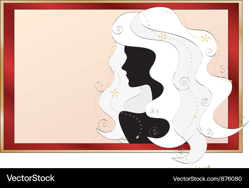 Fashionable silhouette of a girl Vector Image