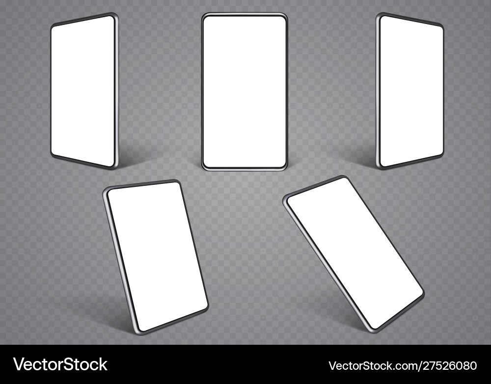 Smartphone layouts from different angles mobile Vector Image