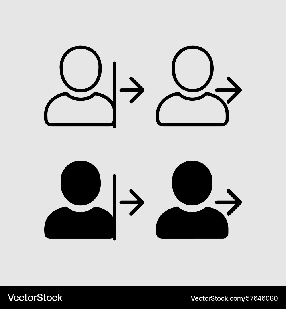 User profile and login icons set User profile and login icons set Vector Image
