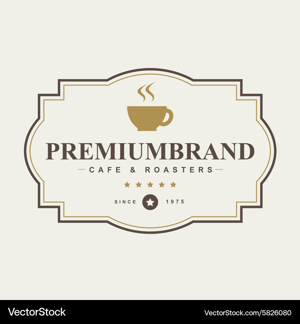 Vintage Coffee Badges & Labels Vector Image