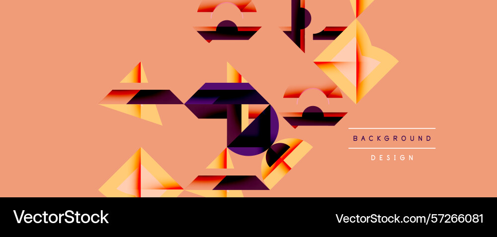Abstract geometric shapes overlap creating Vector Image