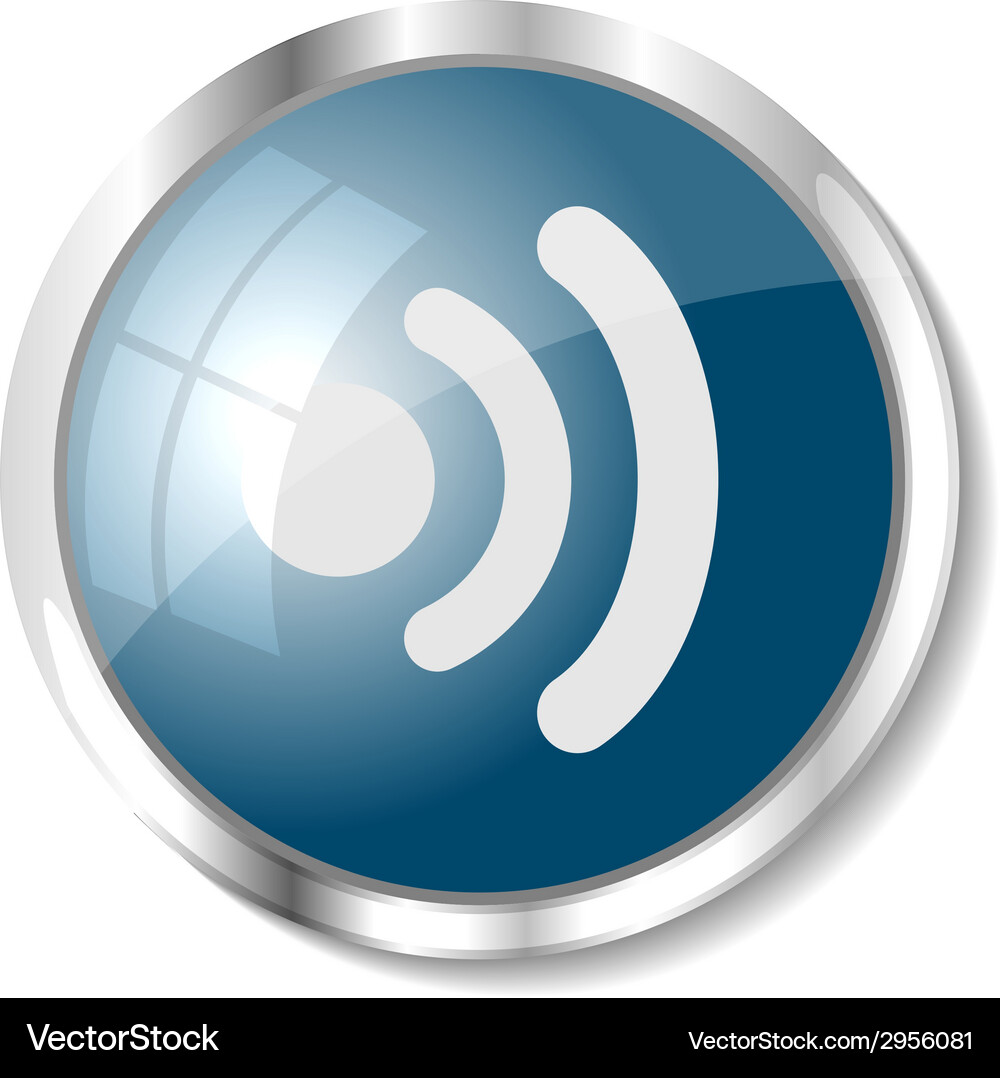 Blue web button Vector Image