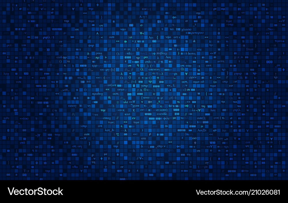 Digital Code Background vector image
