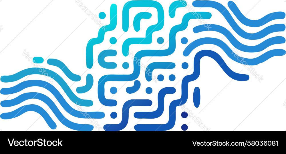 Fragmented QR Code - Digital Error Vector Image