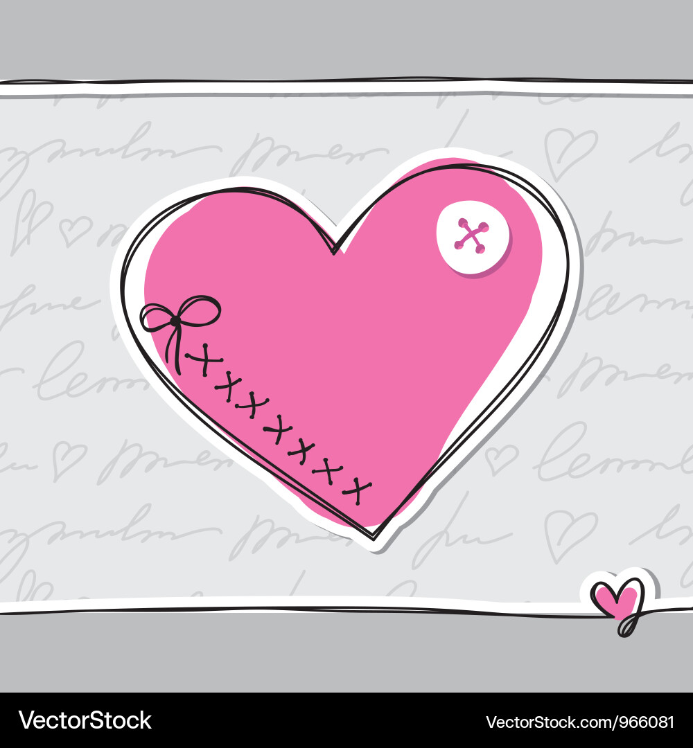 Heart Scrapbook Background Vector Image