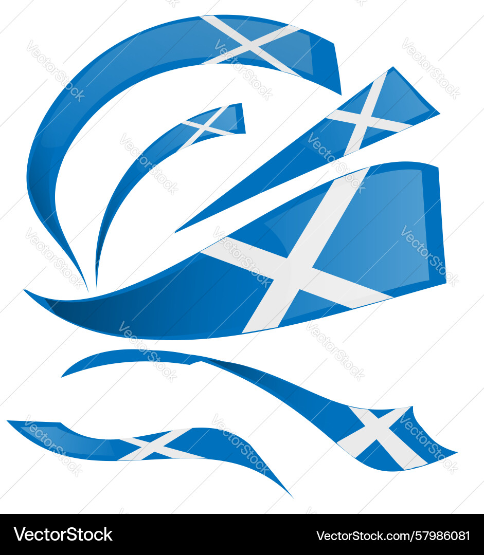 Set of elements the horizontal flag Vector Image
