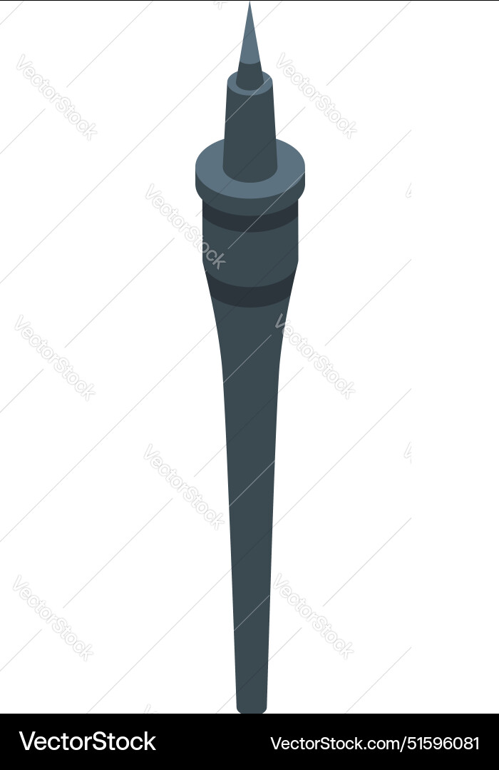 Soldering iron tip standing up with sharp point Vector Image