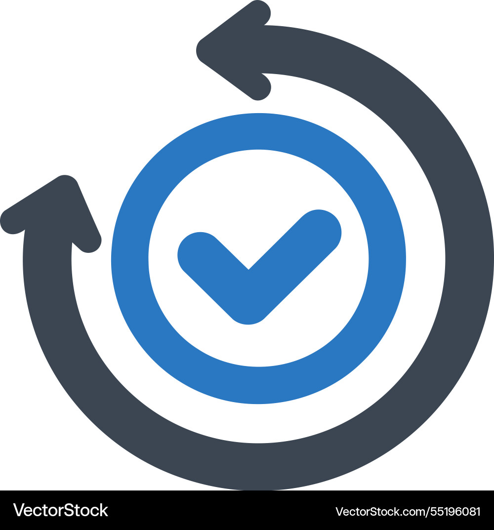 Task progress check icon Vector Image