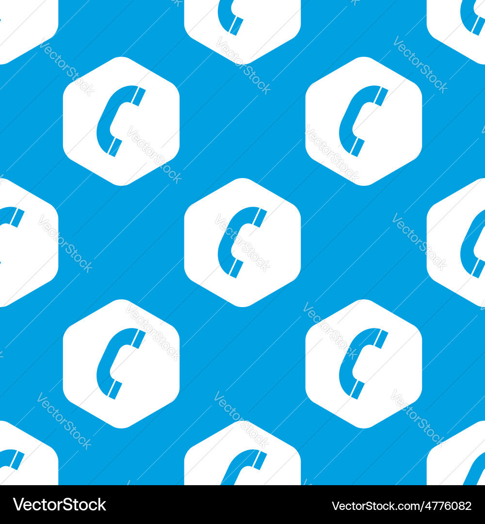 Call hexagon pattern Vector Image
