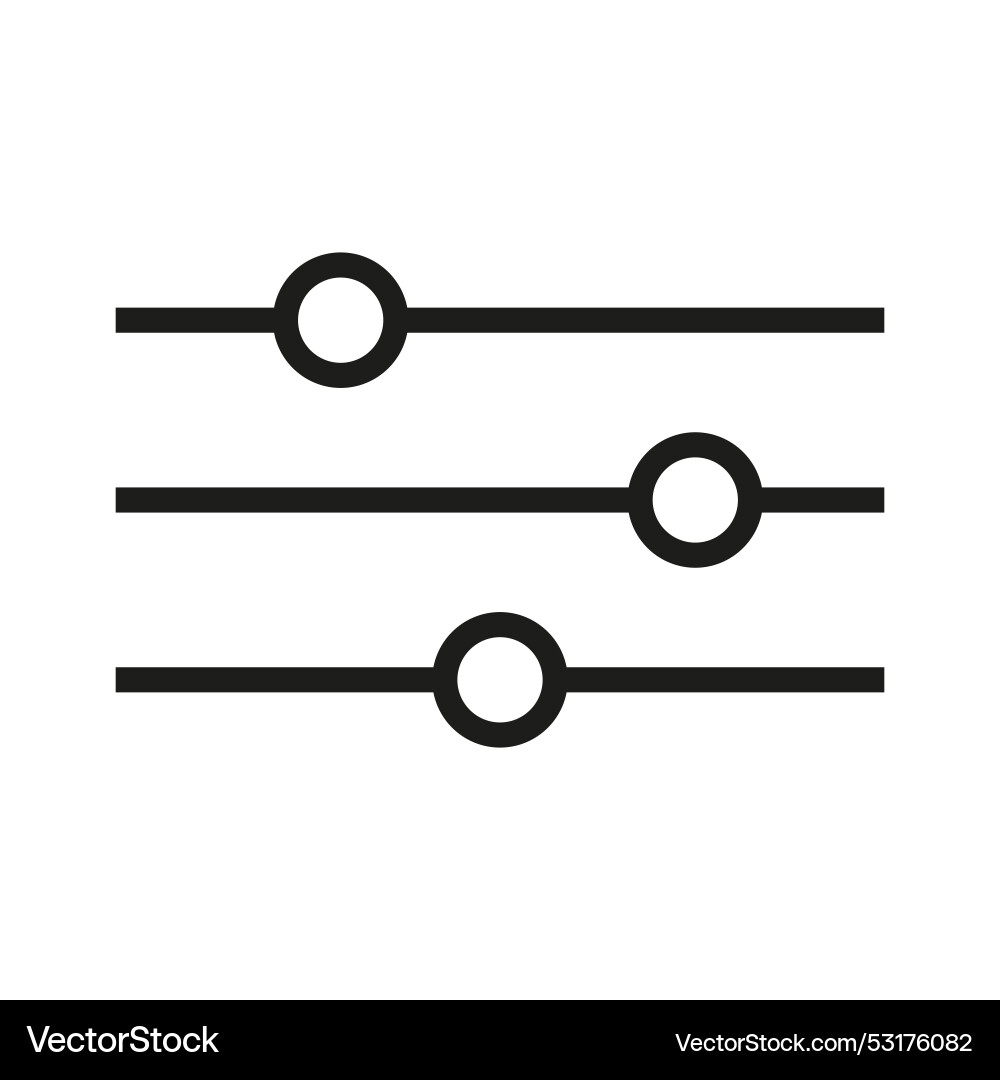Filter control settings stock image Filter control settings stock image vector image