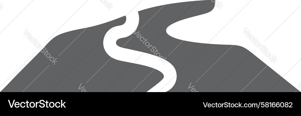Flowing Route Path Vector Image