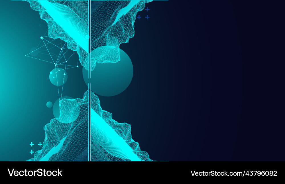 Modern Wireframe Abstract Background vector image