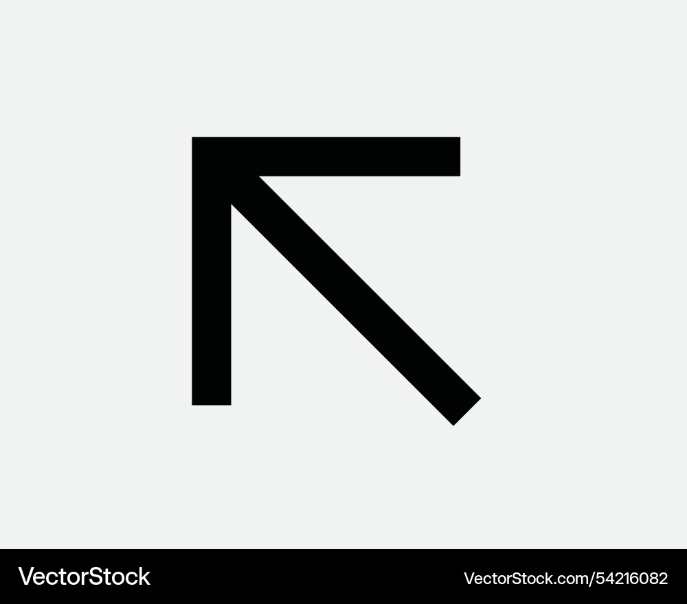 North west arrow icon point navigation path corner North west arrow icon point navigation path corner vector image
