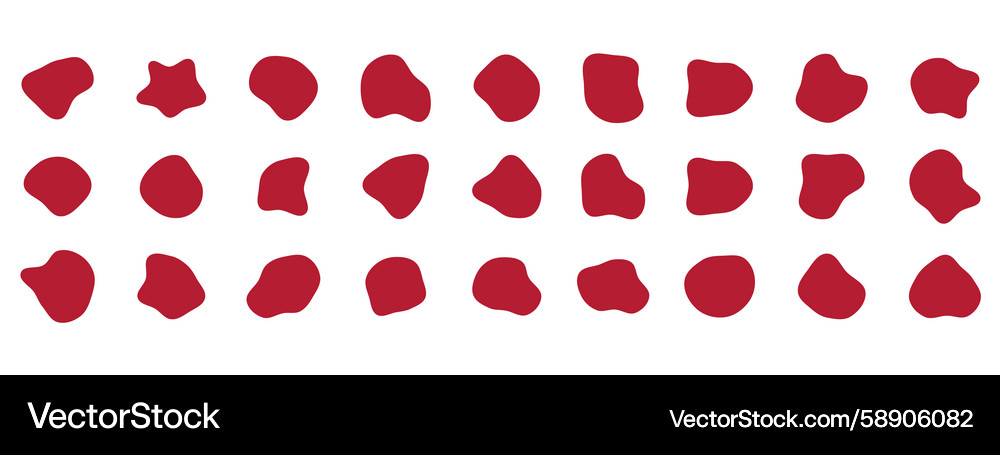 Organic Rounded Blobs - Abstract Shapes Vector Image