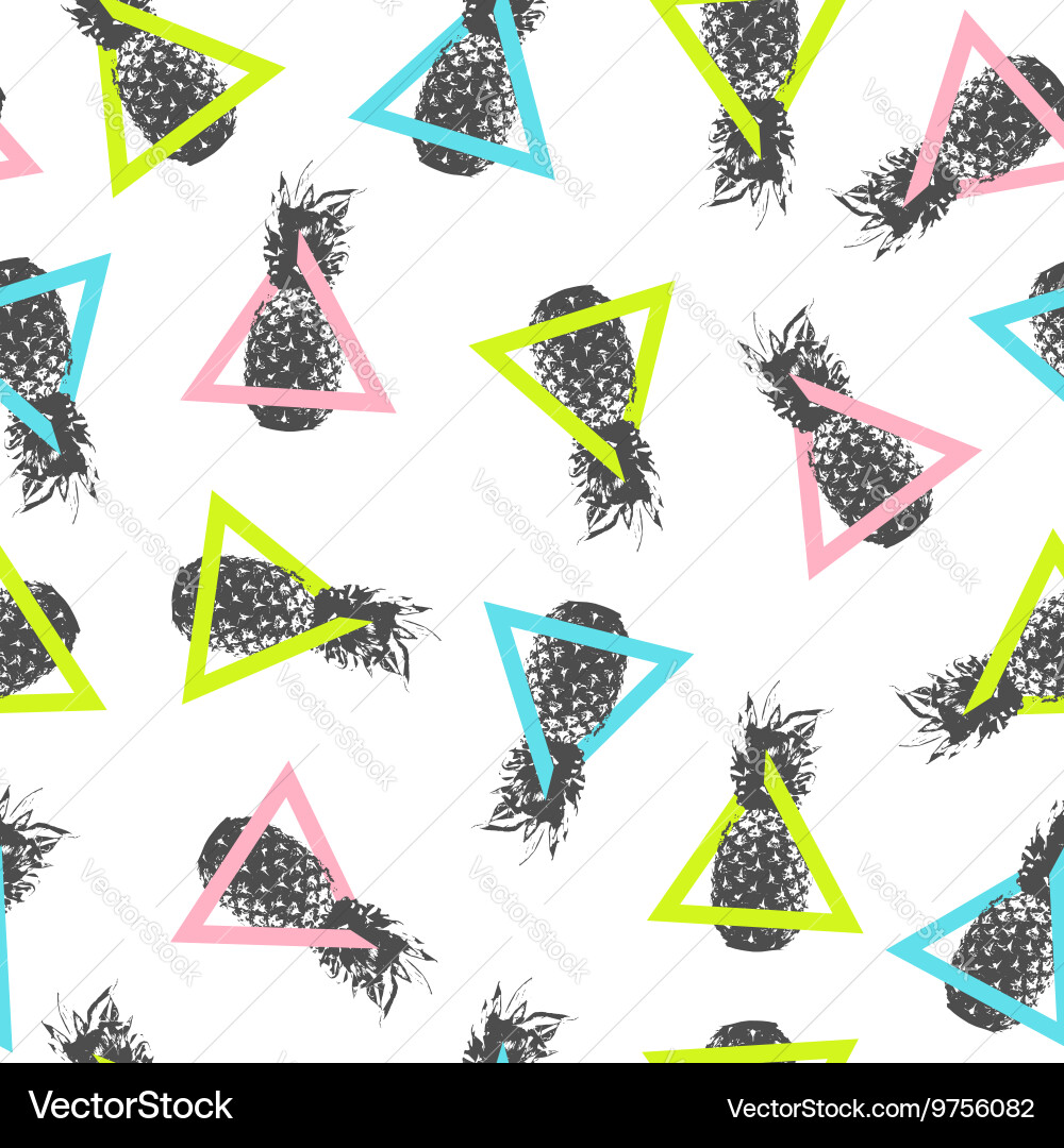 Pineapple Geometric Pattern Vector Image