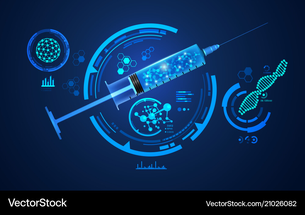 Science syringe Royalty Free Vector Image - VectorStock