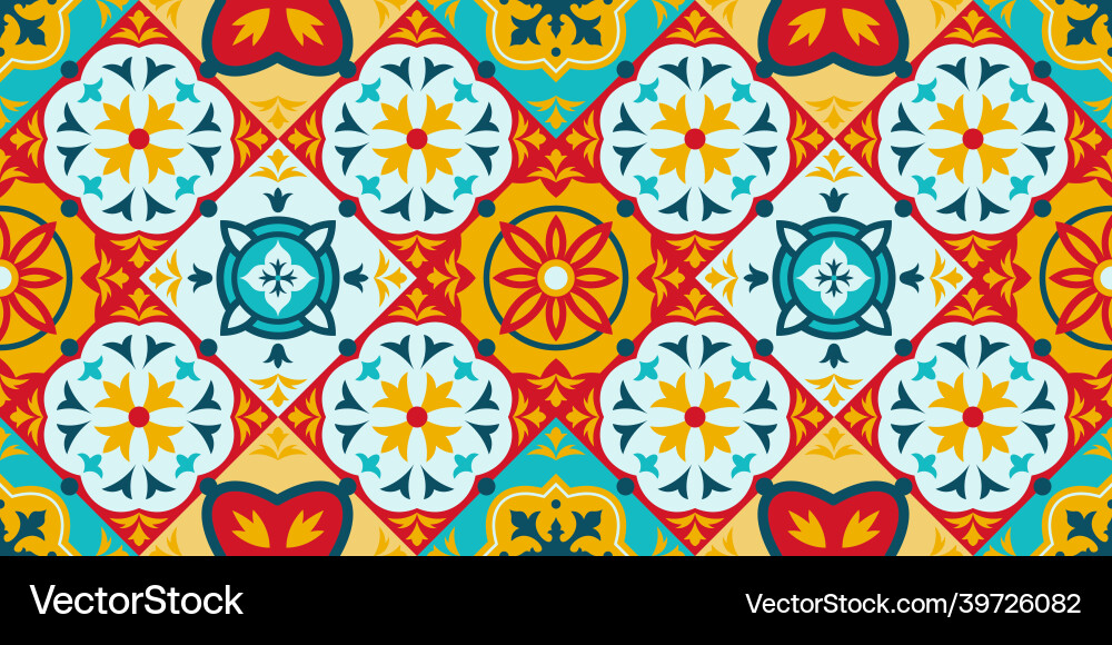 Talavera azulejo Mosaik Porzellan Keramikfliese Talavera azulejo Mosaik Porzellan Keramikfliese vektorbild