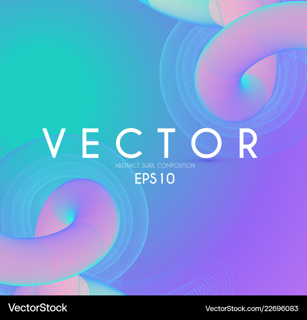 3d gradient design colorful abstract composition 3d gradient design colorful abstract composition vector image
