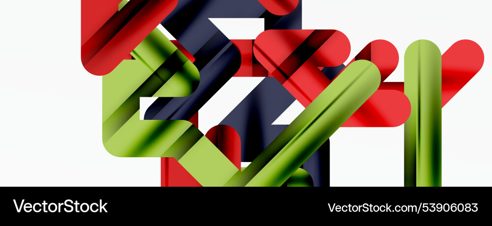 Abstract background - colorful lines composition Vector Image