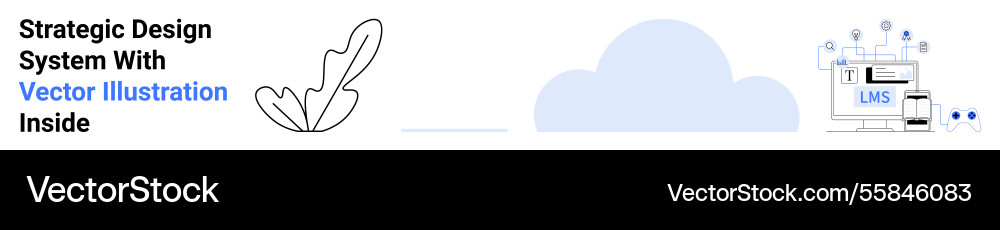 Cloud-based learning management system Vector Image