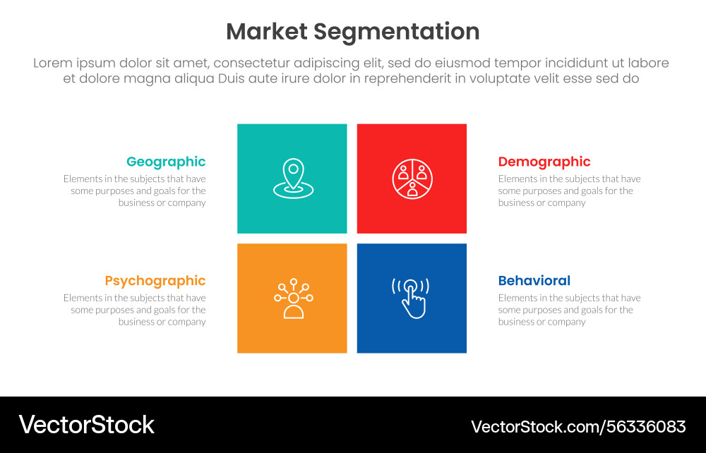 Market segmentation framework analysis Market segmentation framework analysis vector image