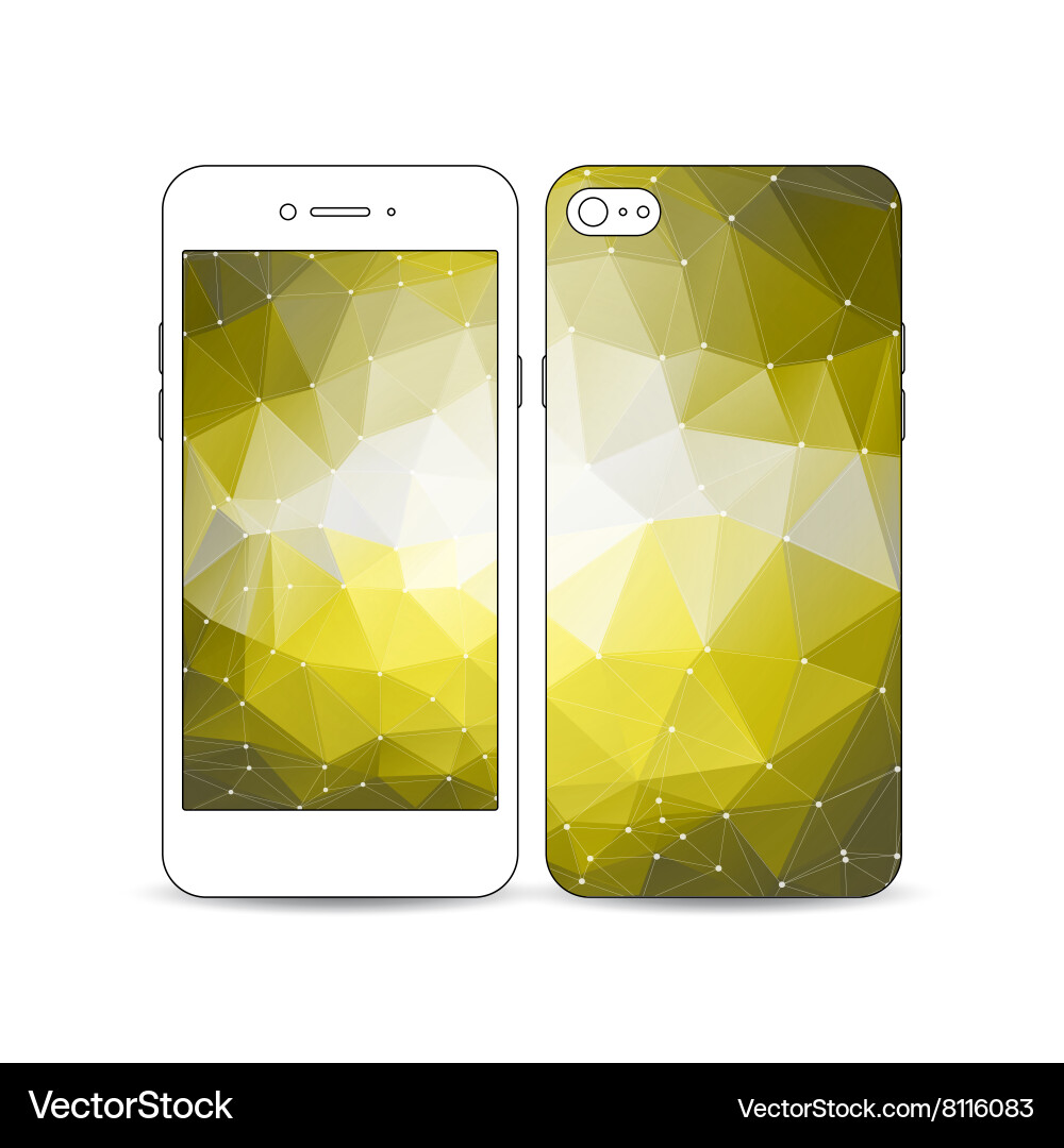 Mobile smartphone with an example of the screen Vector Image