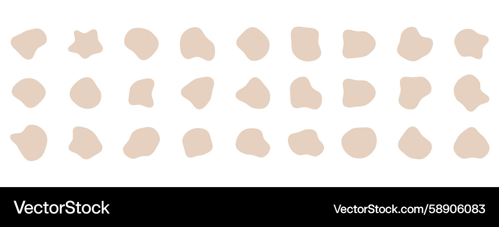 Organic Blob Shapes - Round & Colorful Vector Image