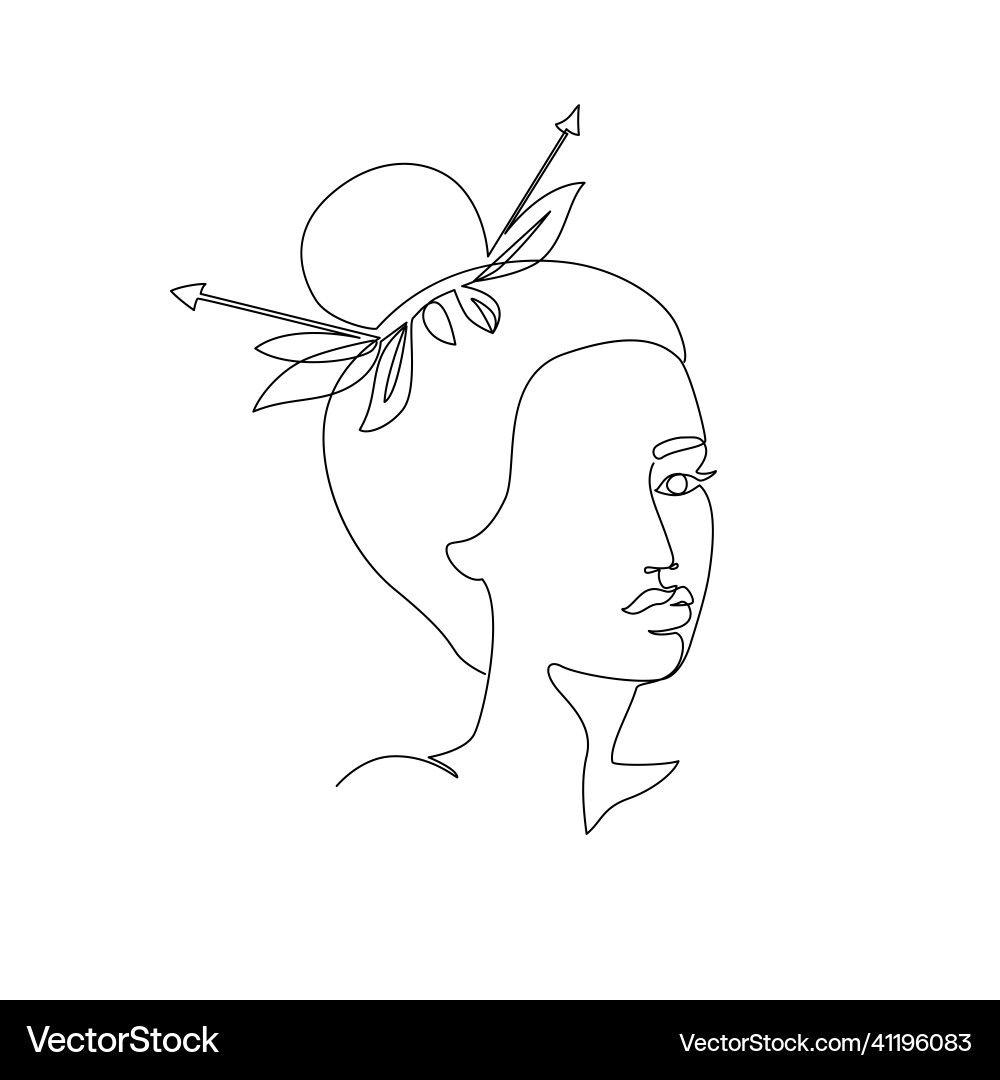 Sagittarius woman astrological sign beautiful Sagittarius woman astrological sign beautiful vector image