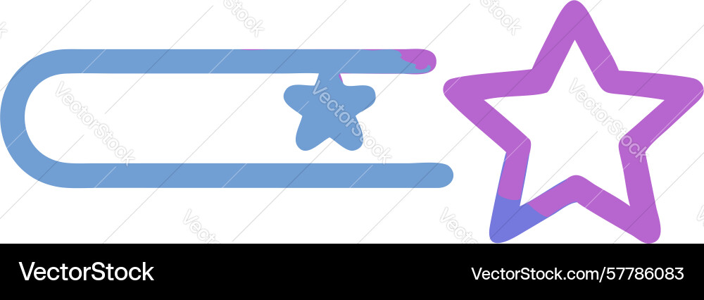 Search bar with star and progress indicator icon vector image