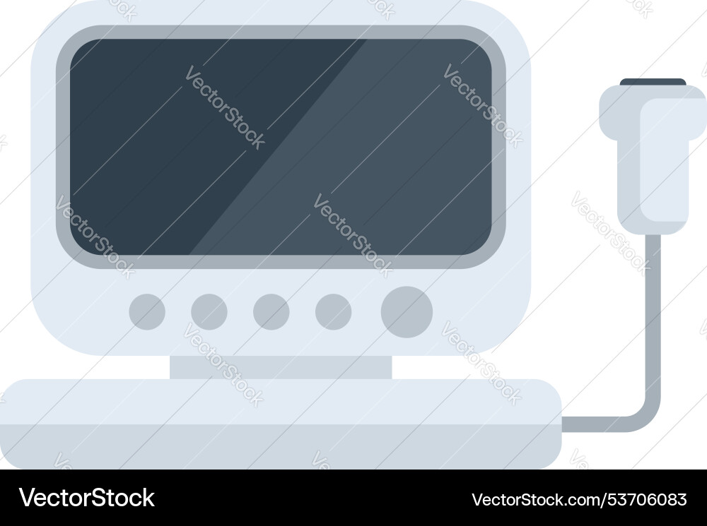 Ultrasound machine displaying image for medical Vector Image