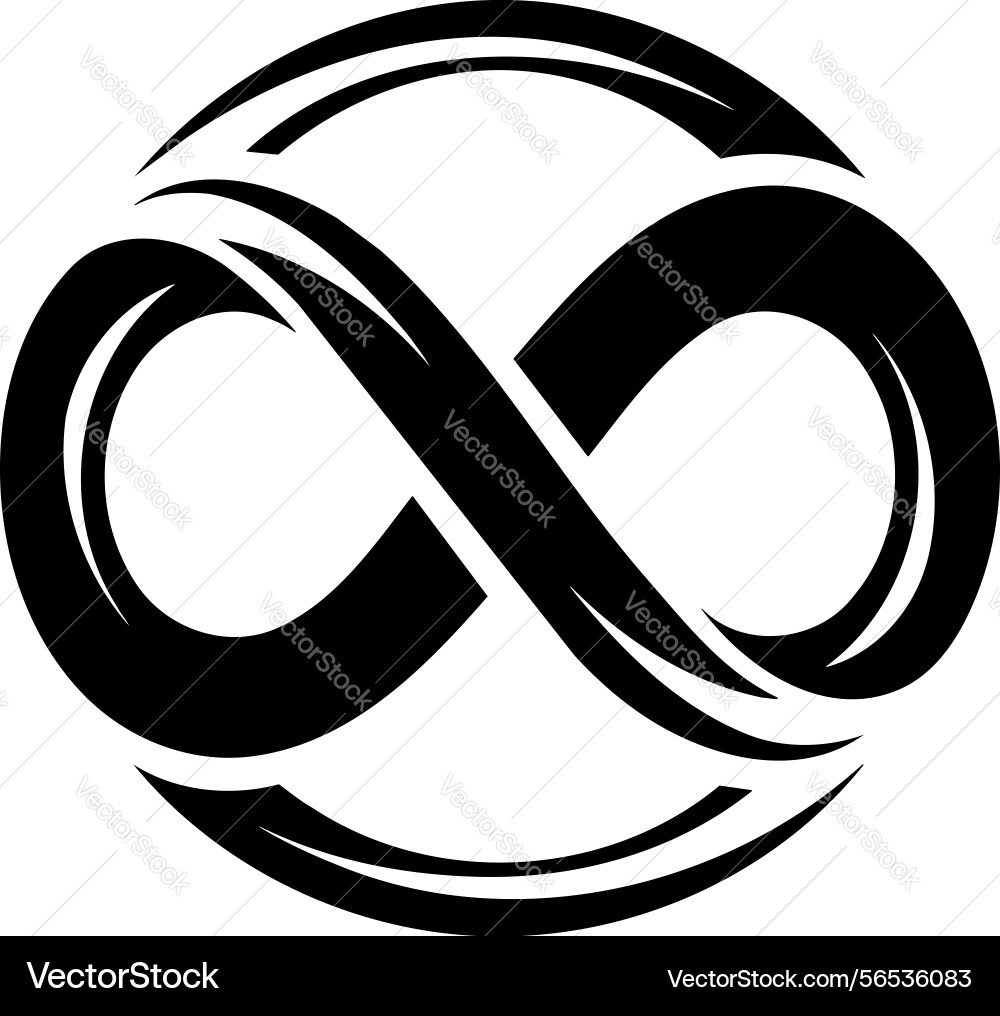 X-default eternal infinity loop symbol Vector Image