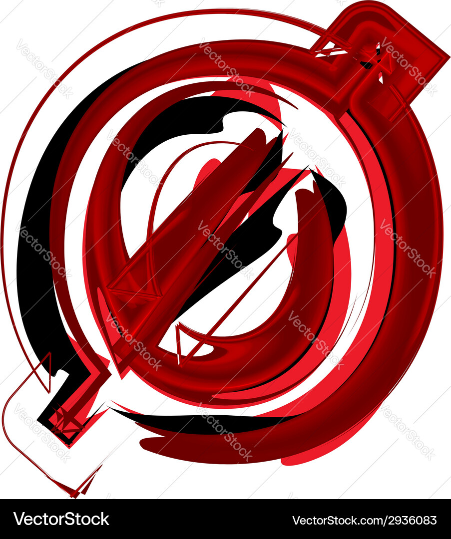 Zero Number Script Vector Image