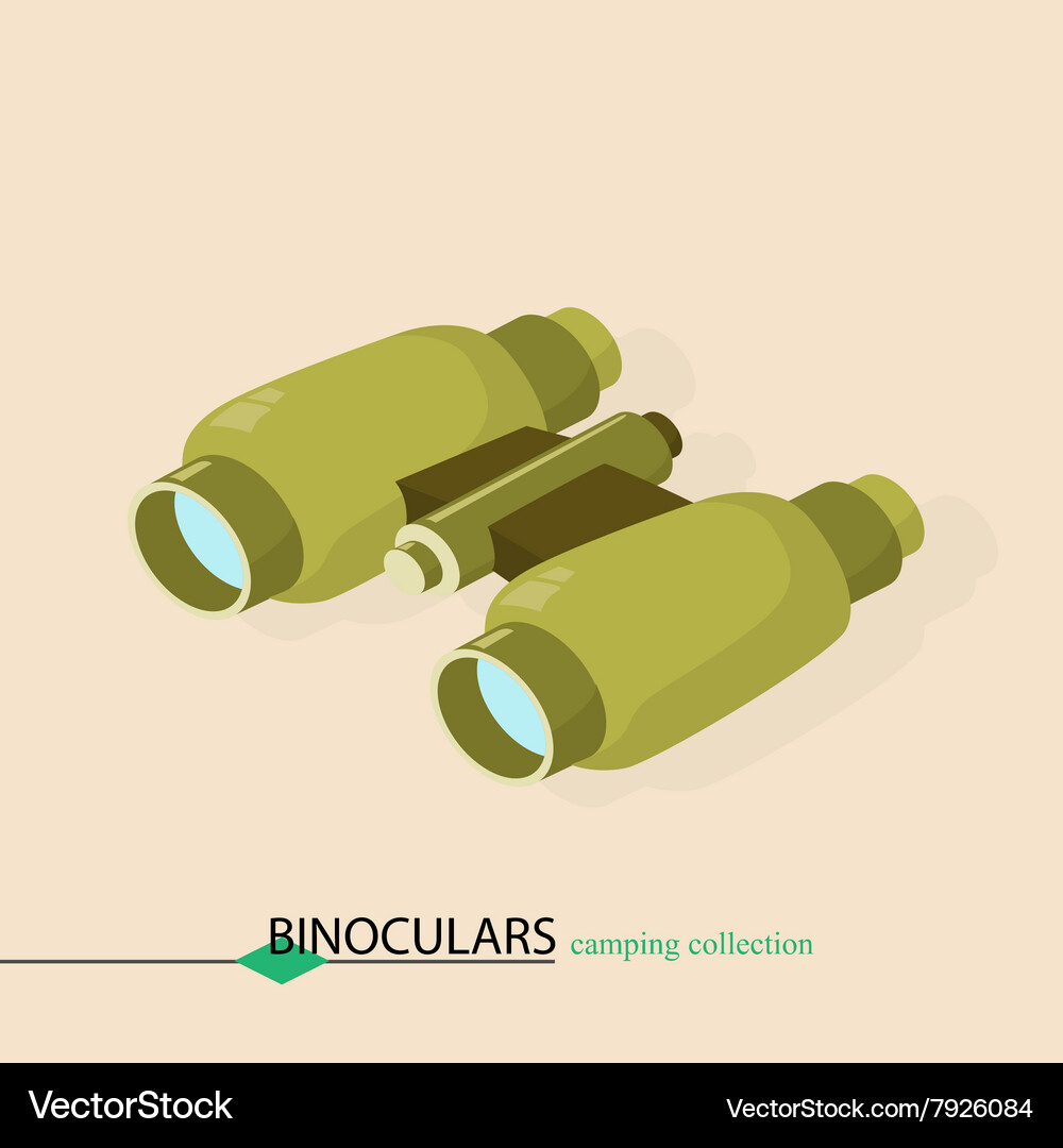 Binoculars for approaching objects isometric Vector Image