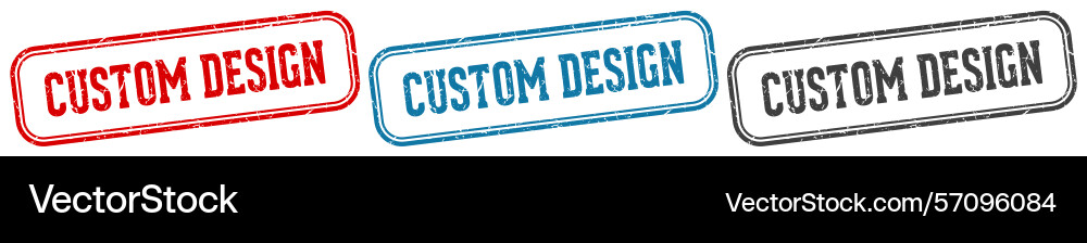 Custom design stamp rectangular Vector Image