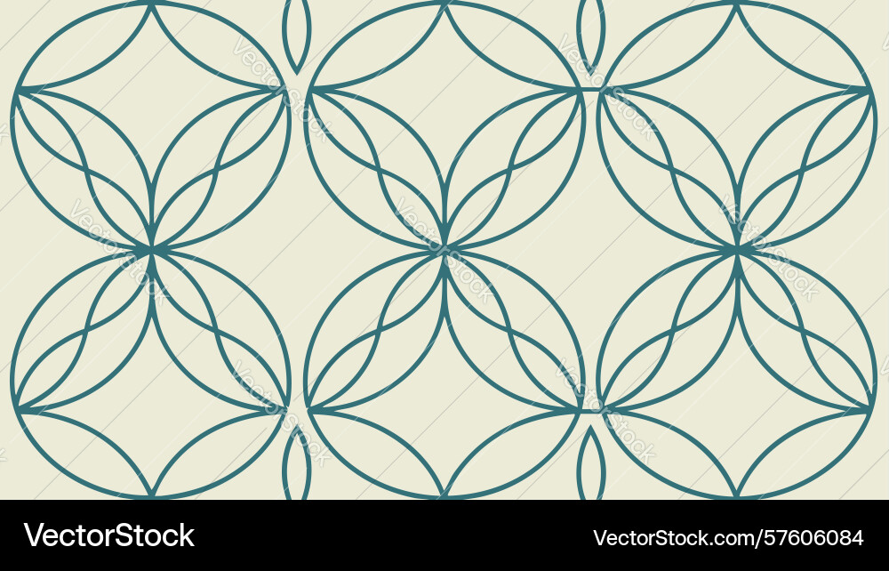 Interlocking circle pattern elegant abstract vector image