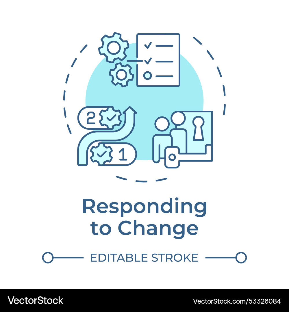 Responding to change concept icon Royalty Free Vector Image