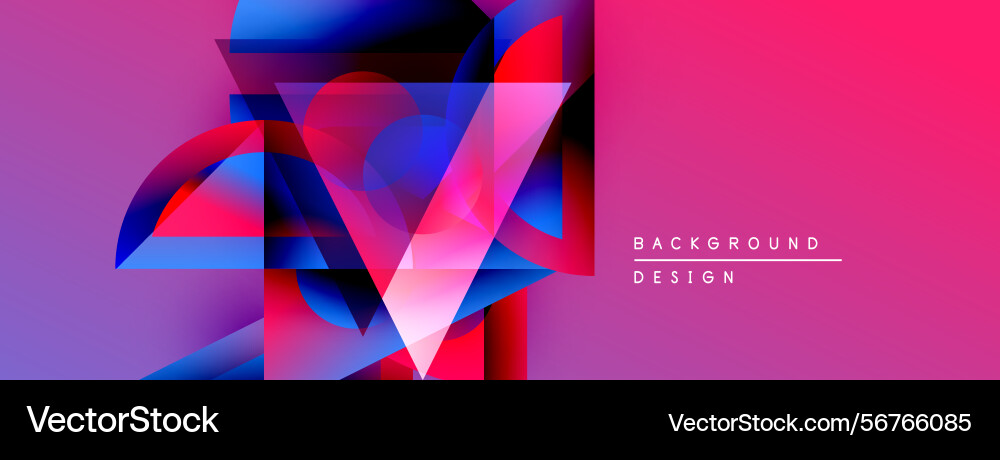 Abstract geometric shapes overlap creating vector image