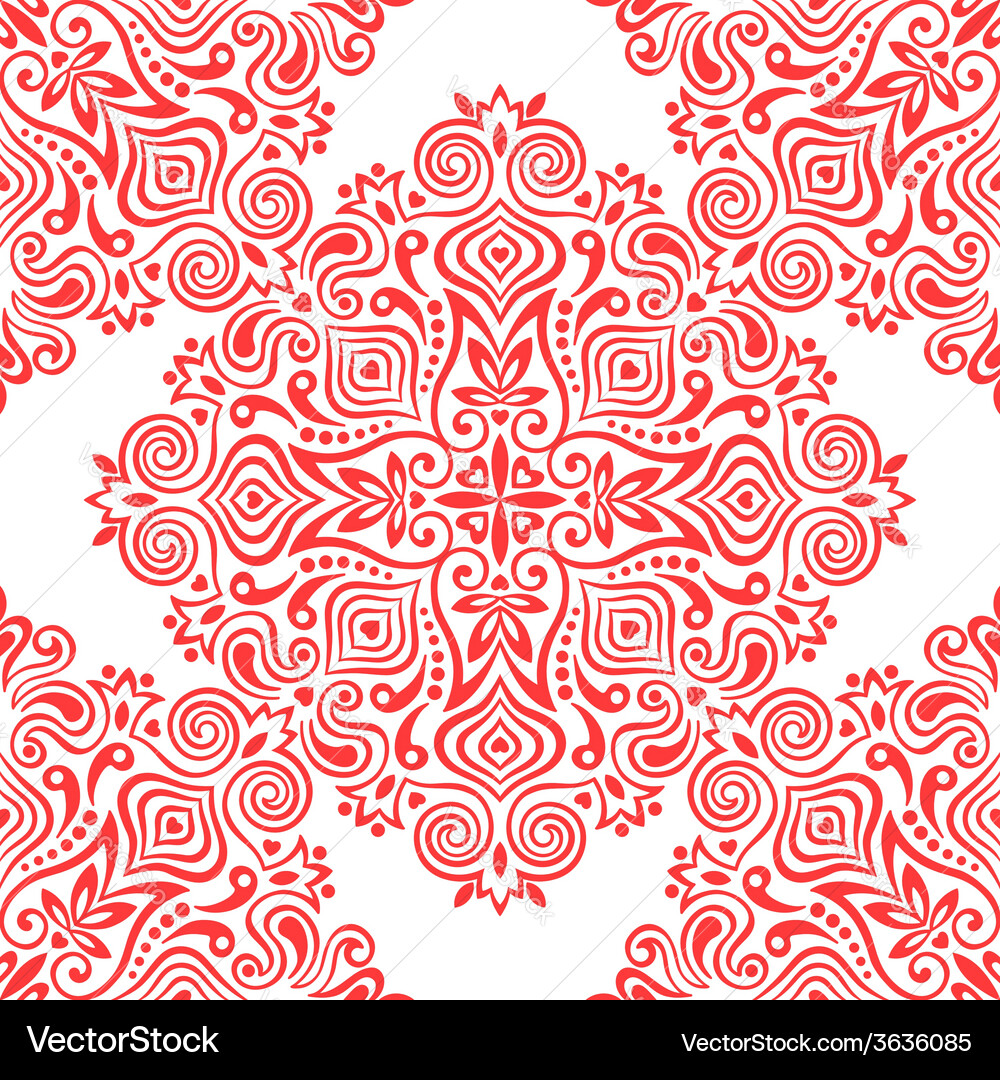 Intricate Ethnic Pattern Background Vector Image