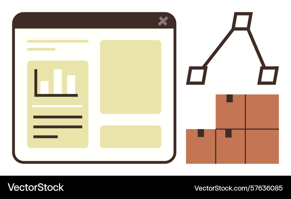 Logistics software dashboard with analytics Vector Image