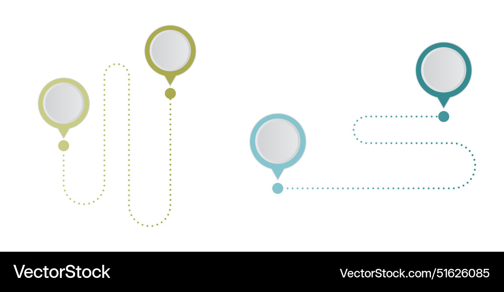 Map pointers icon set location icons Vector Image