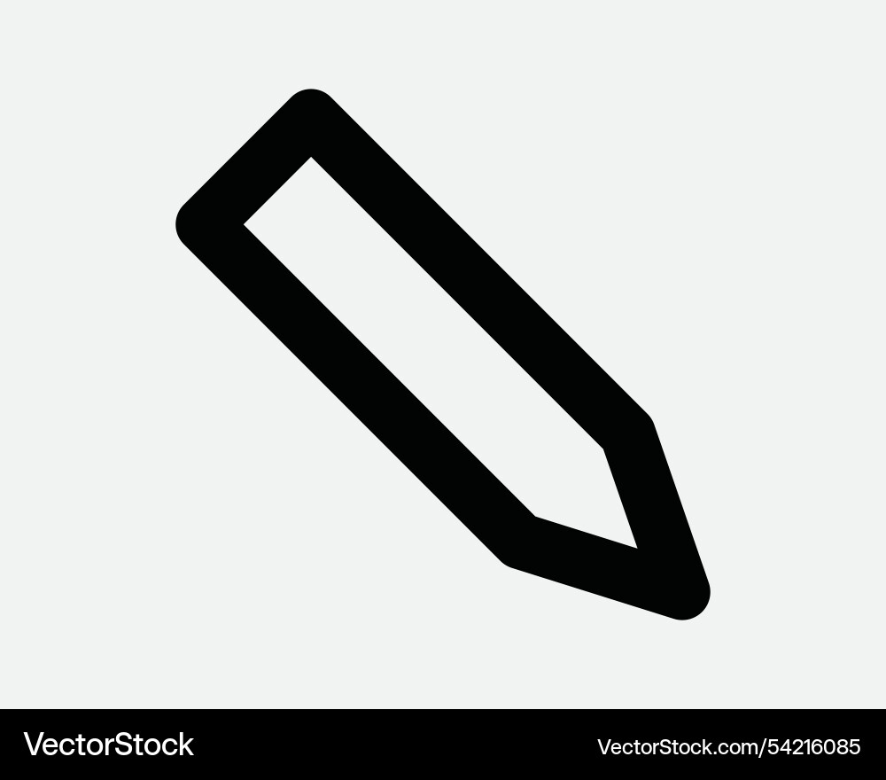 Pen icon edit editor write sign signature draw Vector Image