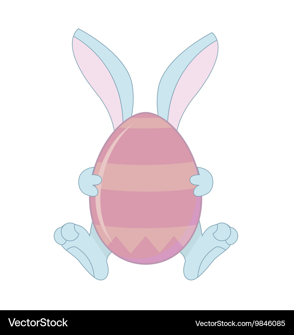 Rabbit with egg Vector Image