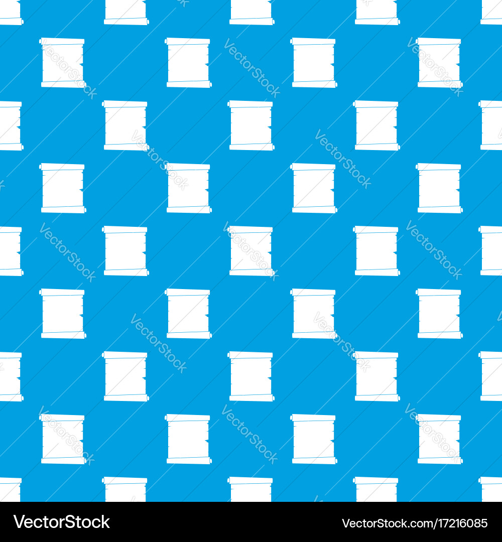 Retro scroll paper pattern seamless blue vector image