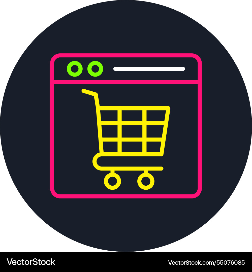 Website line multi color icon Vector Image