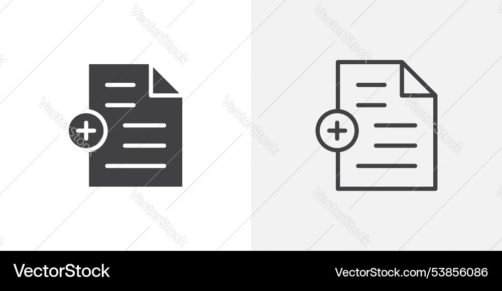 Add document icon set Add document icon set vector image