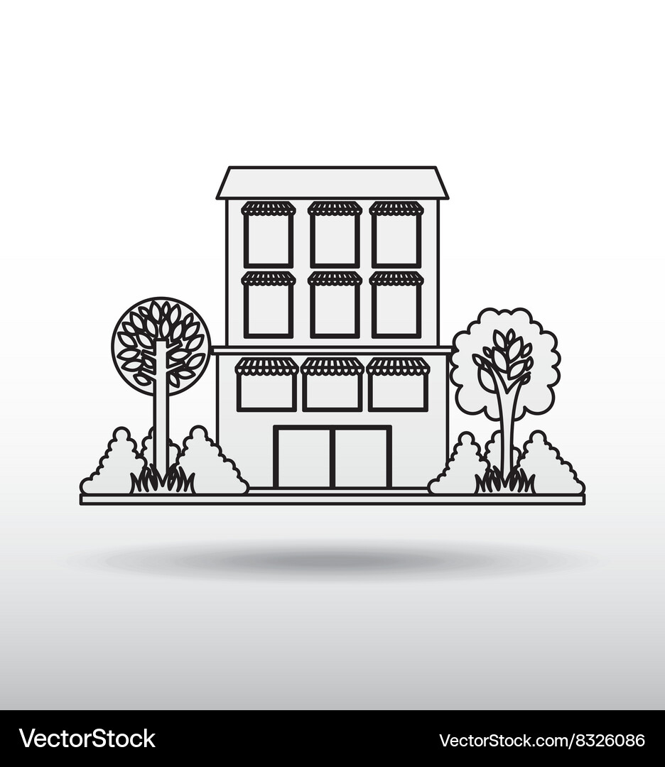 Building front design Vector Image