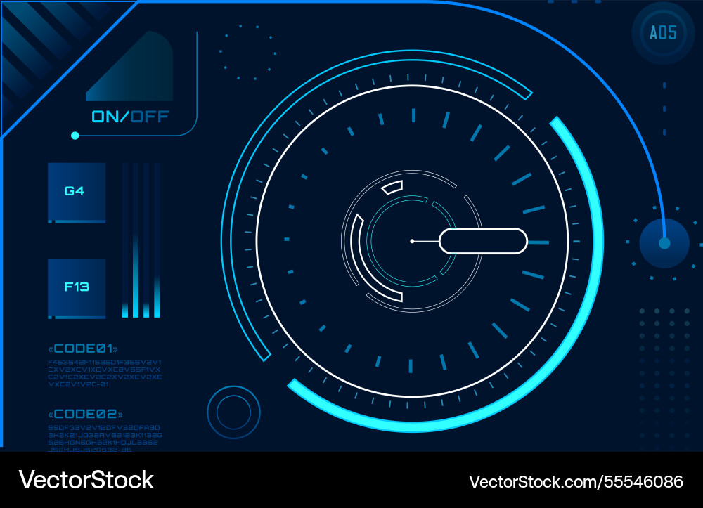 Futuristic head up display - hud interface Futuristic head up display - hud interface vector image