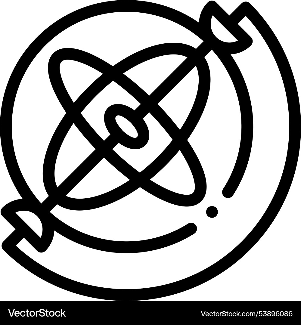Hacked icon thin linear style design isolated Hacked icon thin linear style design isolated vector image