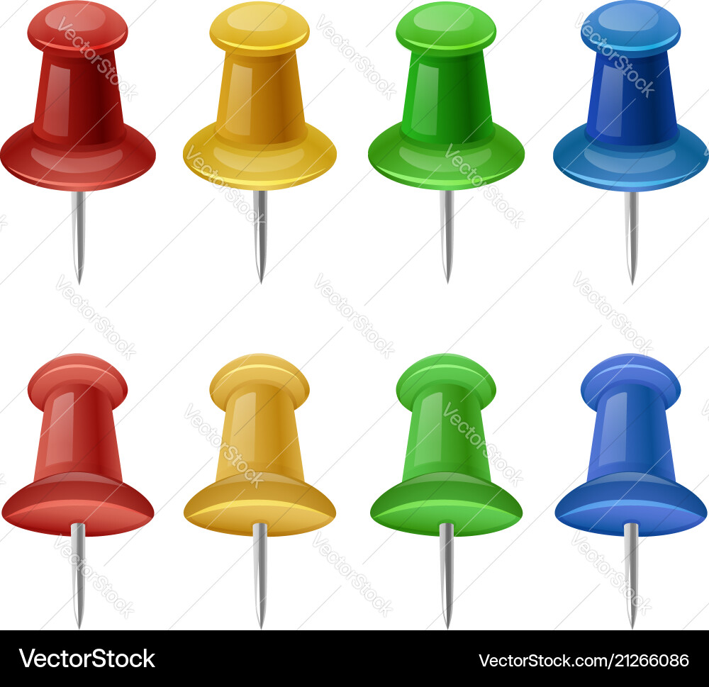 Set aus hellen Druckstiften Set aus hellen Druckstiften vektorbild